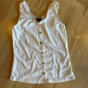 Girls cute Button front art class Tank size 7/8